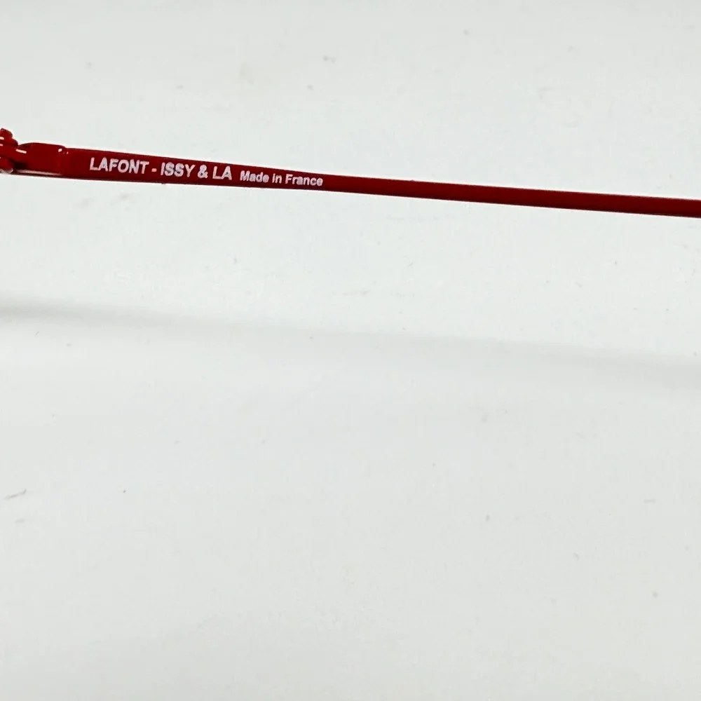 LAFONT ISSY & LA Round Metal Eyeglasses Red 4921 136 CE Made in France 21070‎